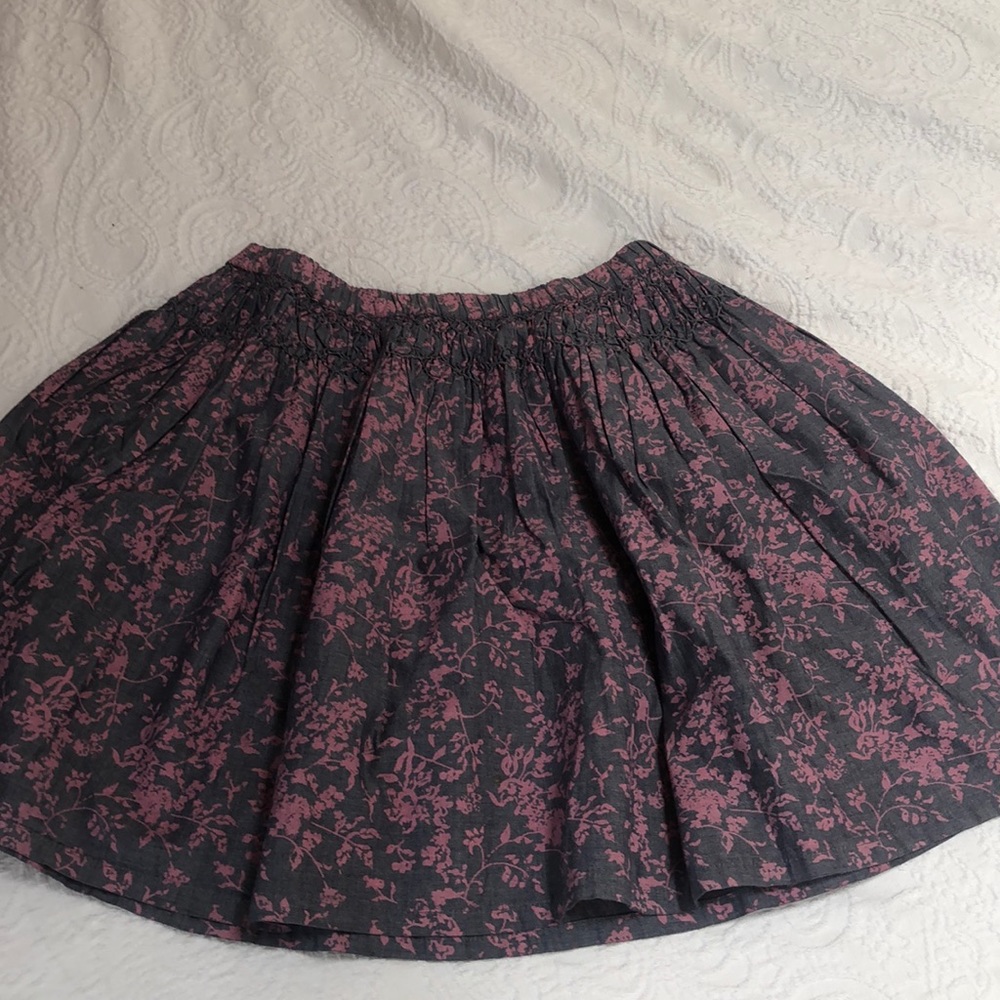purple and blue skirt